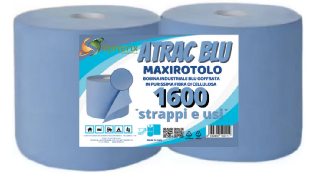 Rotoli Carta ARTRAC BLU Industriale blu 3 Veli