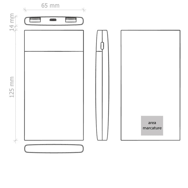 POWERBANK EXUS BIANCO