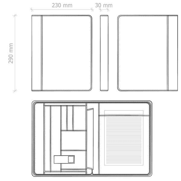 PORTA BLOCCO BRIEF NERO