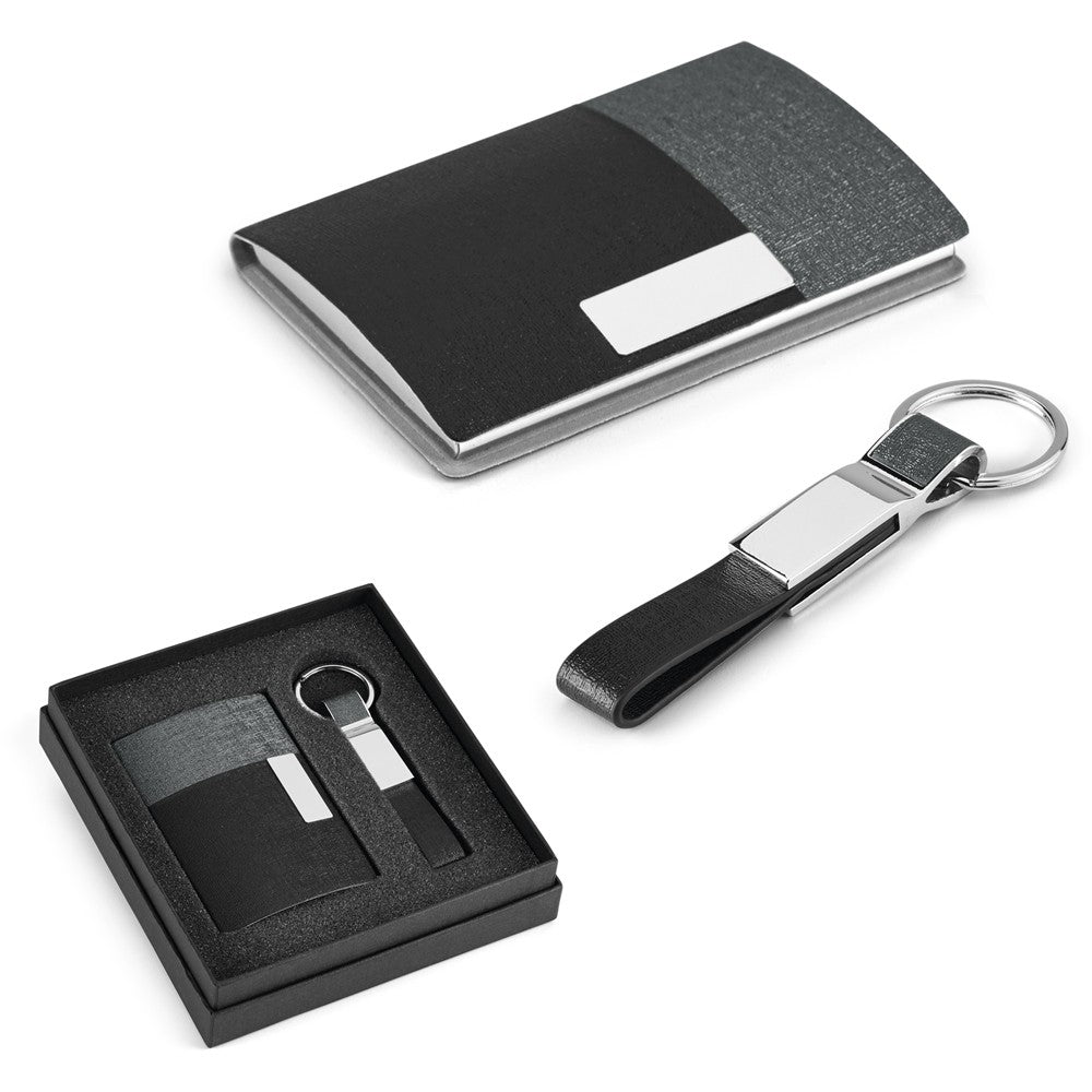 TRAVOLTA. Card holder and keychain set